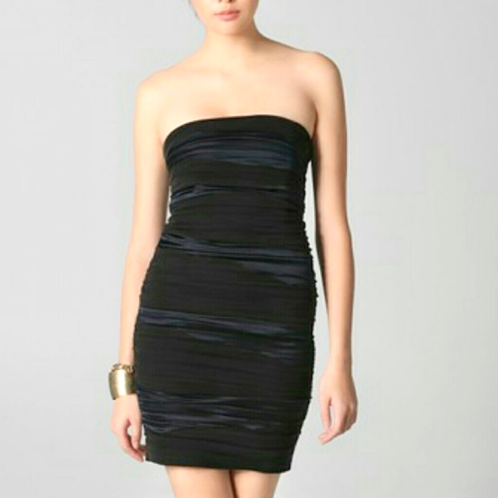 NWT Alice + Olivia Kristen SILK Ruched Mini Dress